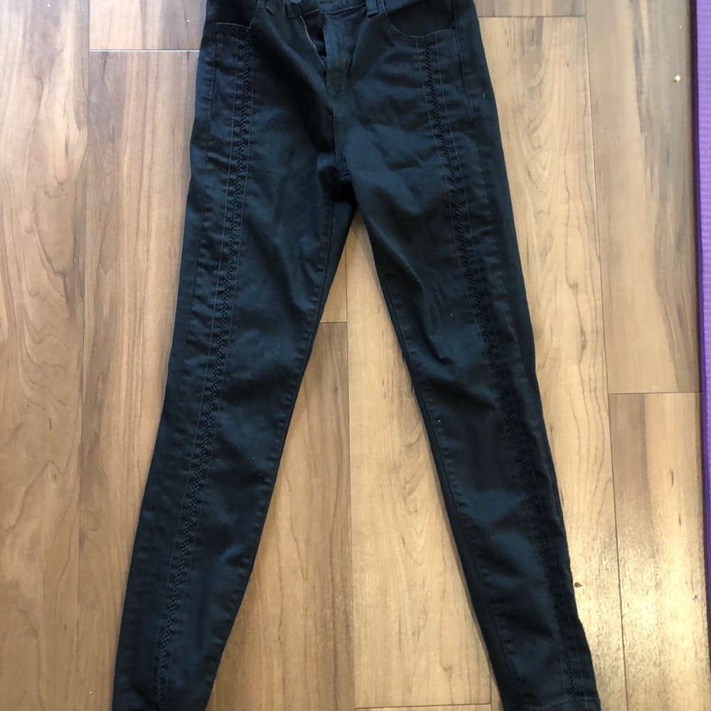 J brand black jeans alaina size 26 rare detailing